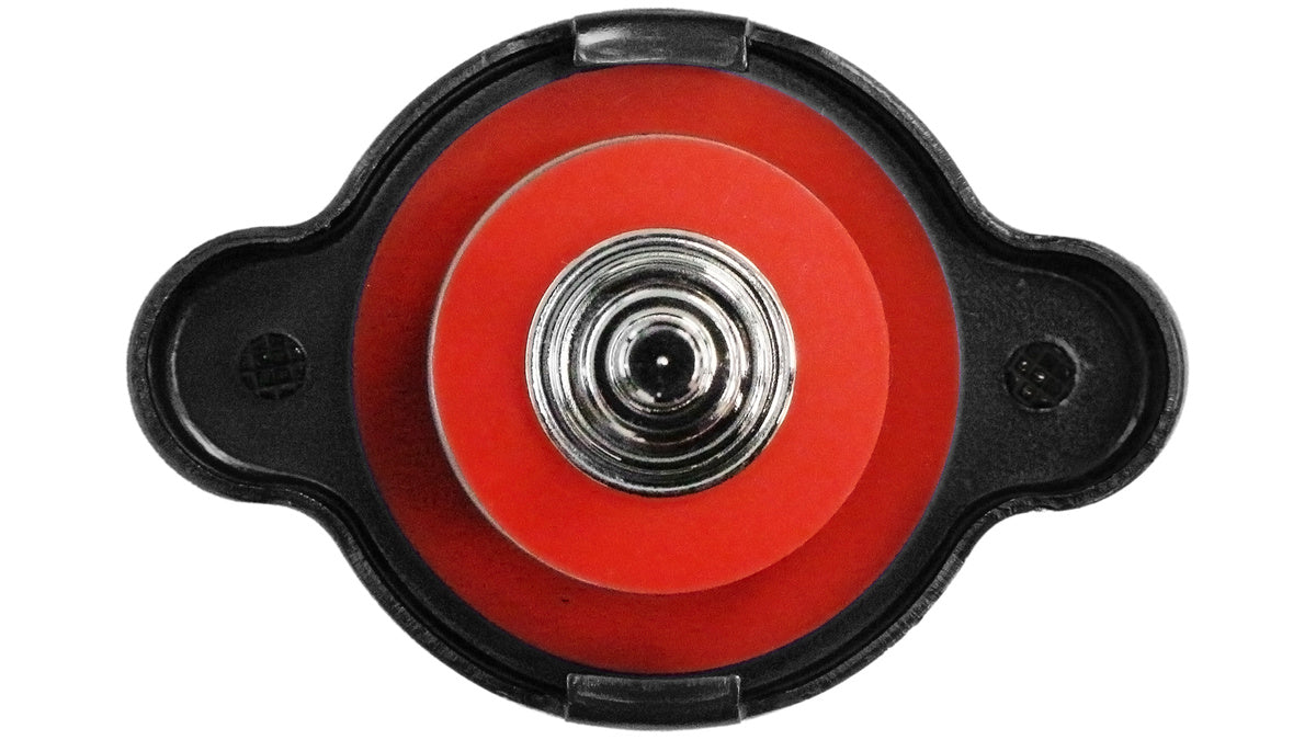 D1Spec Radiator cap with thermometer 28mm 1.1 Bar Black