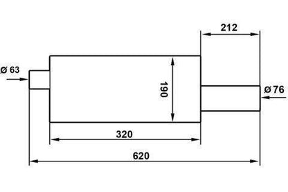 Endschalldämpfer TurboWorks 76 mm Eingang 63,5 mm