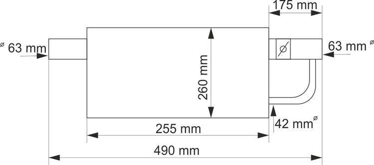 Auspuff mit Klappe TurboWorks 2,5"