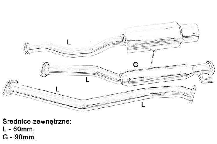CatBack Exhaust System Honda Civic 01+ 2/4D