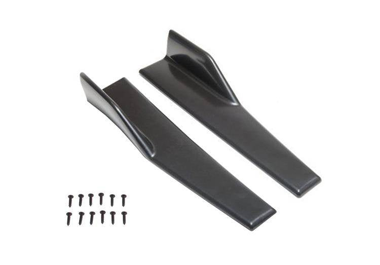 Universelle schwarze Seitenschweller Rocker Splitter Winglet Wings Canard Diffusor Typ 2