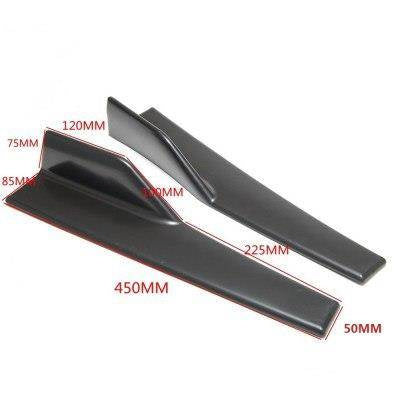 Universelle schwarze Seitenschweller Rocker Splitter Winglet Wings Canard Diffusor Typ 2
