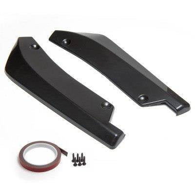 Universeller Heckstoßfänger-Lippen-Splitter Diffusor Frontspoiler Canard Deflektor Schwarz