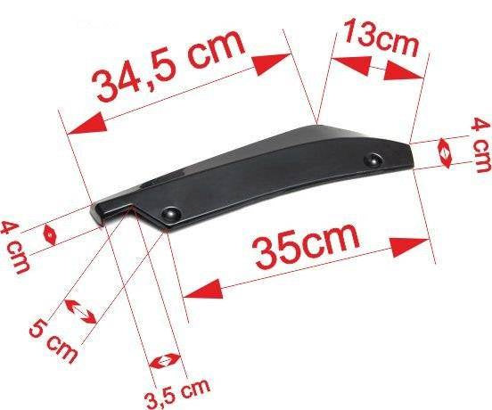 Universeller Heckstoßfänger-Lippen-Splitter Diffusor Frontspoiler Canard Deflektor Schwarz