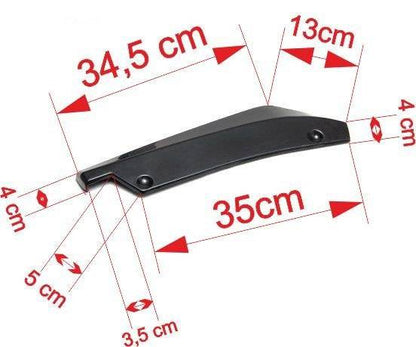 Universeller Heckstoßfänger-Lippen-Splitter Diffusor Frontspoiler Canard Deflektor Schwarz