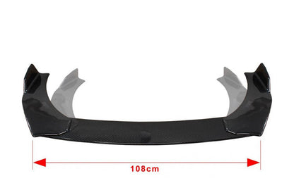 Universal front bumper splitter 3cz. Carbon Look