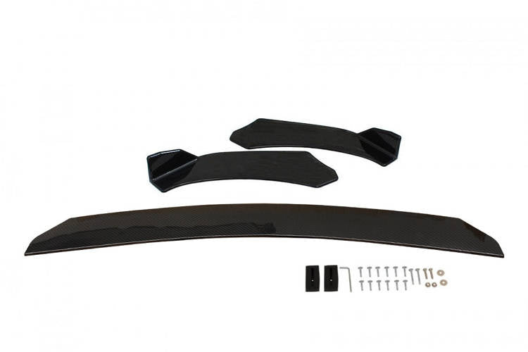 Universal front bumper splitter 3cz. Carbon Look