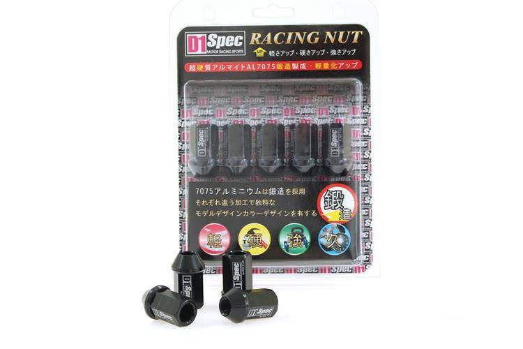 Forged wheel lug nuts D1Spec Alu 12x1,25 black