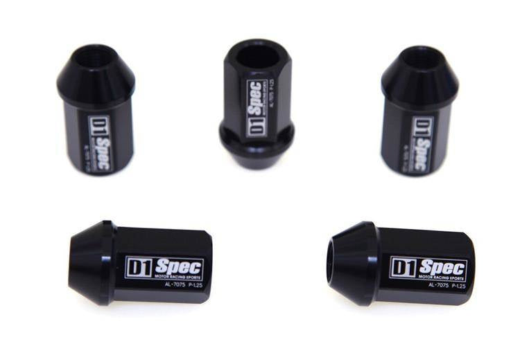 Geschmiedete Radmuttern D1Spec Alu 12x1,5 schwarz