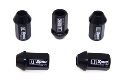 Geschmiedete Radmuttern D1Spec Alu 12x1,5 schwarz