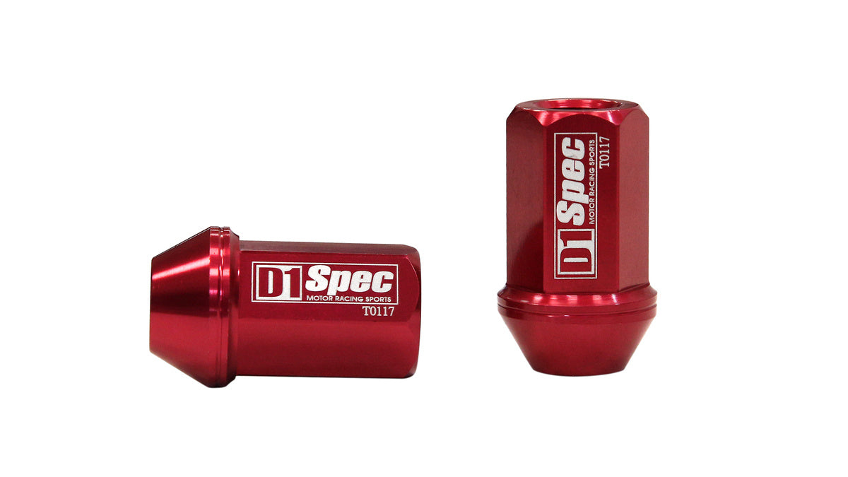 Geschmiedete Radmuttern D1Spec Alu 12x1,5 rot