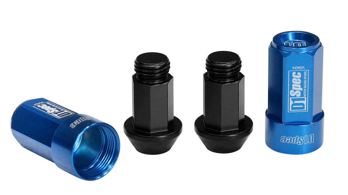 Forged wheel lug nuts D1Spec Heptagon 2in1 12x1,25 Blue