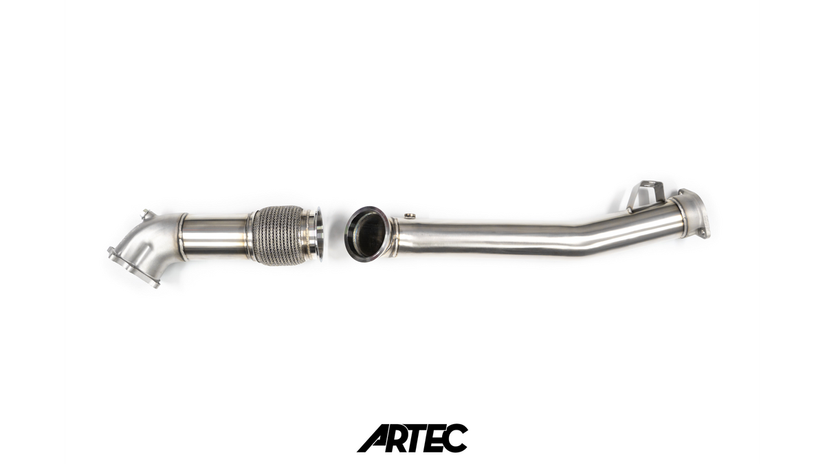 Nissan RB25 4" auf 3,5" Guss-Abgasrohr und Mittelschalldämpferrohr