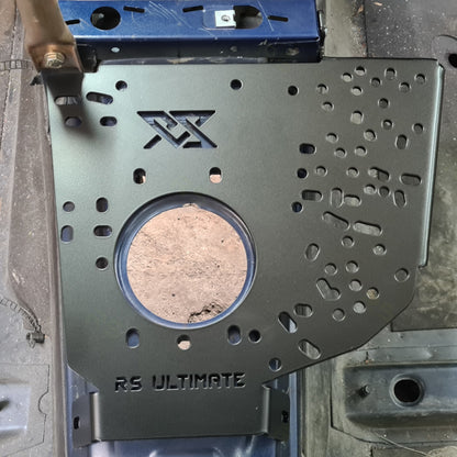 Handbremsbefestigungsplatte gebohrt BMW E36 Fluo